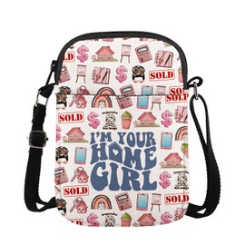 MAOFAED Realtor Gift, I'm Your Home Girl Crossbody Bag, Realtor Life Merch, Real Estate Agent Gift(home girlCA)