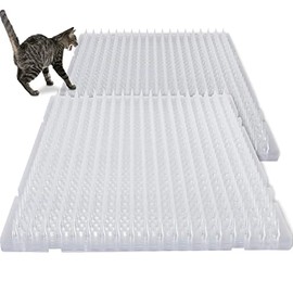 Nuanchu 20 tapetes repelentes de gatos para interiores y exteriores, 16 x 13 pulgadas, tapete disuasorio de plástico transparente para muebles, plantas, protectores de sofá