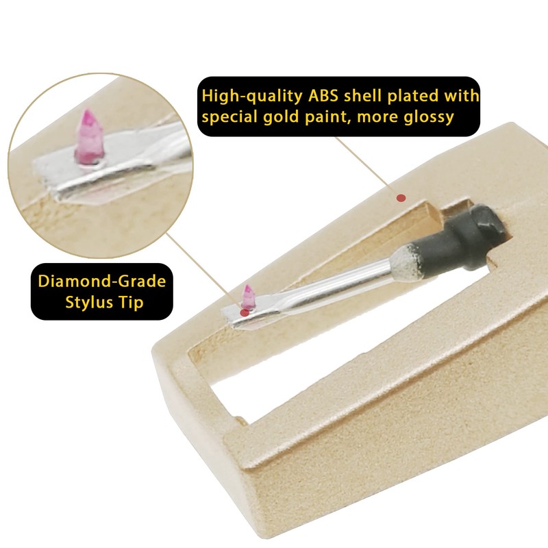 Vinyl Record Player Needles - Zentect Upgraded Golden Record Needle