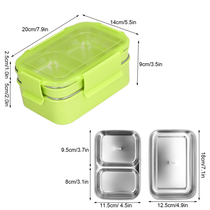 304 Stainless Steel Electric Lunch Box Double Layer Insulated Lunch