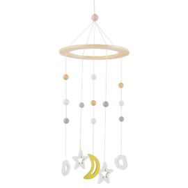 Bieco Baby Mobile Diameter Approx. 15 cm | Edition Kosmos Made of Wood | Mobile Baby Girl/Mobile Baby Boy | Baby Bed Toy | Mobile Baby Wood | Suitable as a Mobile Changing Table, Cot, Cradle