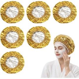 Nivofu 6 Piezas Gorros de Aluminio para Procesamiento de Cabello, 28Cm Gorro Aislante Térmico para Peluquería, para Tratamientos Capilares y Protección Térmica en Peluquerías y Hogares, Doradas