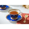 Gracie Bone China Royal Blue Floral Bone China Tea Cup