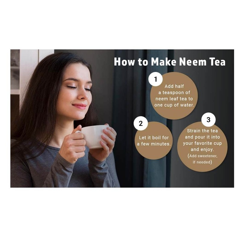 Neem Leaves Tea with Ginger 8 oz, Boost Immunity, Aid