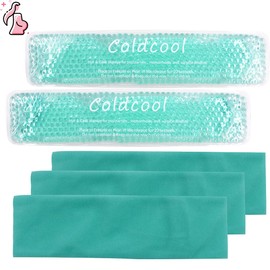 Perineal Cold Packs, Reusable Perineal Cooling, Pad Postpartum and Hemorrhoid Pain Relief, Hot & Cold Packs for Women After Pregnancy and Delivery(2 Pcs+3 Washable Sleeves/10X2.4in)