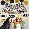 Awesome Since 2010 Photo Banner, Black Gold Sweet 16 Party
