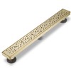 Sharp-tec 28 inch Linear Shower Drain, Gold Rectangular Floor Drain,