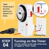 iPower 24 Hour Plug-in Mechanical Timer, Timer for Electrical Outlets