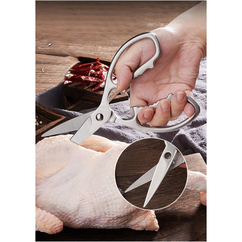 Full Stainless Steel Separable Sharp Powerful Kitchen Scissors Multi-Purpose Heavy