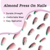 Butterfly Press on Nails Almond Medium Length Fake Nails French