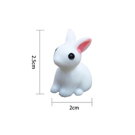 JNAWA Easter Mini Bunny Figurines Mini Tabletop Rabbit Ornaments Cute Animal Characters Toys Bunny Figure Garden Accessories for Aquarium Decor (20)