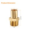 sourcing map 4pcs Brass Barbed Fitting 1" NPT Male to