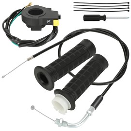 YOXUFA Throttle Cable Twist Throttle Handle Grip Assembly for 2 Stroke Engine 80cc 100cc 49cc 50cc Gas Motor Motorized Bicycle Bike Parts with 7/8" 22mm Handlebar