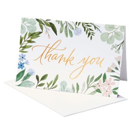 American Greetings Blank Thank You Cards with Envelopes for Wedding, Birthday, Baby Shower, Floral (48-Count)