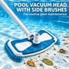 Pool Vacuum Head with Side Brushes, Plastic Swimming Pool Floor