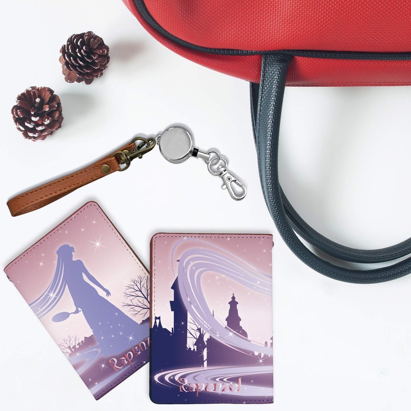 [Pretimo] Rapunzel Princess Character Bi-Fold Reel Strap Pass Case, Rapunzel