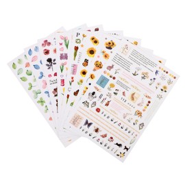 Vaguelly 8 Sheets Sunflower Nail Art Decals DIY Nail Stickers for Easy Application Eye Catching Designs and Home Use for Beginners and Professionals