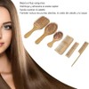 Peine de Madera Bambu, 6Pcs Cepillo Bambu Cabello, Peine de