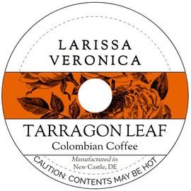 Tarragon Leaf Colombian Coffee (Single Serve K-Cup Pods) (Gourmet, Naturally Flavored, Whole Coffee Beans) (12 pods, ZIN: 574811)