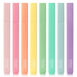 Piochoo Bible Highlighters,Aesthetic Cute Highlighters Bulk,8pcs Colorful Highlighter Markers No Bleed for Office School Supplies