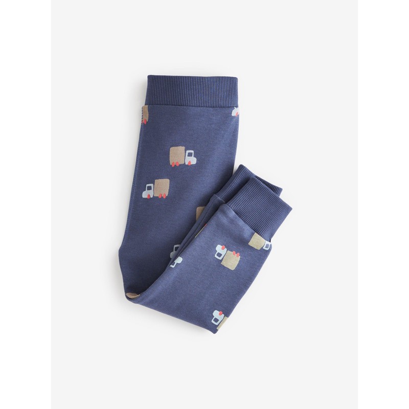 NEXT 3 Pack Long Sleeve Pyjamas, Green/Blue Transport