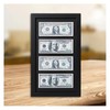 JINMANWU 4 Dollar Bill Frame, Wooden Picture Frame 2.5x6 Inch