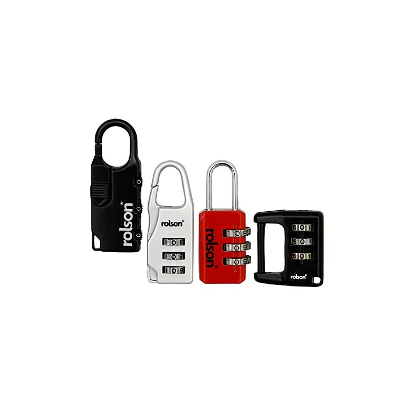 Rolson 66497 4 pc Combination Lock Set