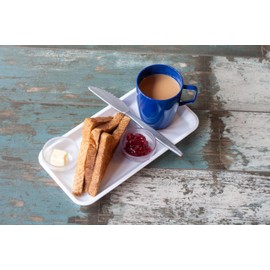 Harfield Individual Serving Platter White (Pack of 2) Polycarbonate Plastic