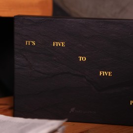 Build-Yours WordClock Jupiter Digital Wall Clock - Modern LED Clock in Slate Effect Colour | Wall Clock without Ticking Noise | Elegant Wall Clocks for Stylish Rooms