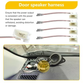 4PCs Car Door Speaker Wiring Harness Adapter Connector Plug Replacement for Lexus IS300 2001-2005 Front Door/Lexus GX470 2003-2009 by Acupress