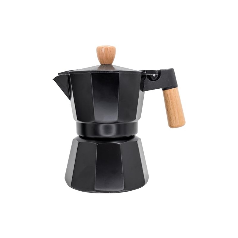Nerthus FIH 1251 caffettiera italiana induzione 3 tazze design nero