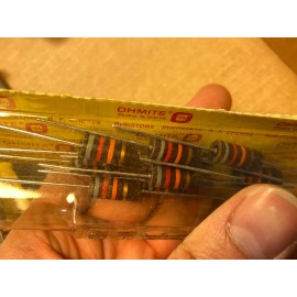 Ohmite 10 NOS Ohmite 82k ohm 2 watt 2W Carbon Comp Resistors 5% TESTED (sealed pkg)