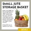 Jute Fruit & Vegetable Storage Baskets - 1 x Small