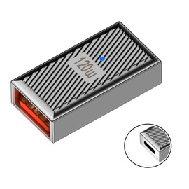 WLGQ AD-U07 USB3.1 Type C Female to A Female 120w Charging Adapter 10Gbps Aluminum Alloy Shell