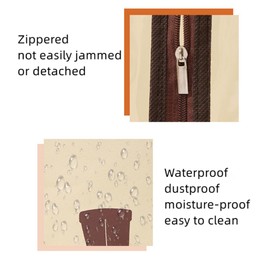 2 Set Portable Boot Storage - Tall & Short Boots, Shoe Cover, Dust Bag for Travel - Beige