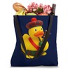 Scottish Bagpiper Rubber Duck Bagpipes Tote Bag