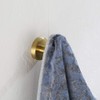 JQK Bathroom Towel Hook Brushed Gold, Brass Coat Robe Clothes