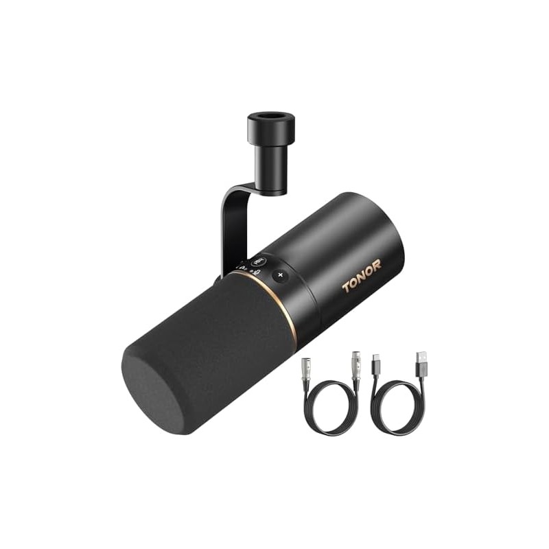 Micrófono Dinámico USBXLR para PC, TONOR Profesional microphone Vocal con