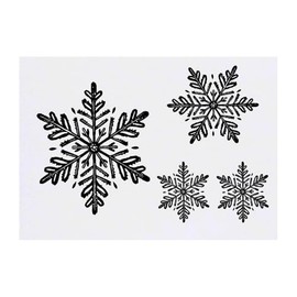 Azeeda 4 x 'Einzelne Schneeflocke' Temporäre Tattoos - Wasserfest, Hautfreundlich & Ungiftig · Transfers in Verschiedenen Größen (TO00079858)