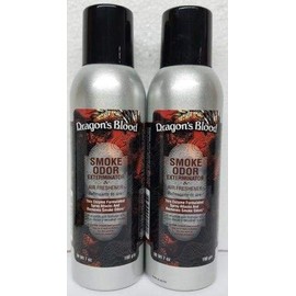 Smoke Odor Exterminator 198 gm/ 7 oz Large Spray Dragon's Blood Set of Two Cans.
