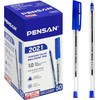 Pensan 2021 Ballpoint Pens, 1.0mm Medium Point, Ergonomic Triangular Grip,