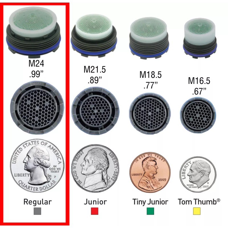 Neoperl Cache Laminar Stream Aerator 2.2 gpm Hidden Faucet -