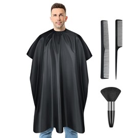 LOPHE Haircut Hairdressing Capes, Nylon Hairdressing Cape for Hairdressing Salon, Hairdressing Cape with Neck Dust Brush, Hair Cutting Cape and Hairdressing Comb, Salon Accessories for Men and Women,