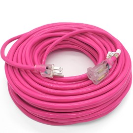 100 ft Outdoor Extension Cord Waterproof - 14 Gauge Heavy Duty Extension Cord 100 ft - Lighted Outdoor Extension Cords - Watts Wire - 100' Grounded - extensiones electricas