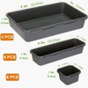 Kutesna 15 PCS Interlocking Desk Drawer Organizer Separator for Office,Bathroom,Kitchen,Makeup（Black）