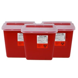 Oakridge Two Gallon Sharps Containers with Pop Up Lid - 20 pack | Wholesales Business Pack | Dentist Bundle