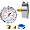 Hansfelds 0-40bar Pressure Gauge Liquid Filled 1/4'' BSP Back Mount