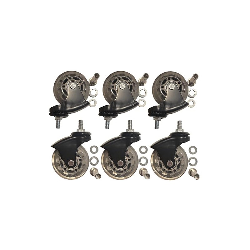 6 Pack Heavy Duty Caster Creeper Wheels 2.5"/ Roller Blade