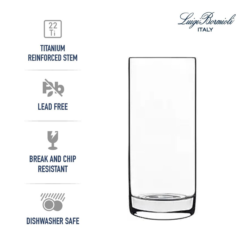 Luigi Bormioli Classico Highball Glasses, Set of 4 - 16.25oz