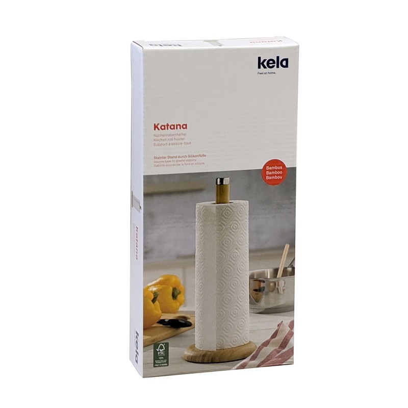 Kela Kitchen roll Holder Katana 32x14cm of Bamboo, Beige, 32